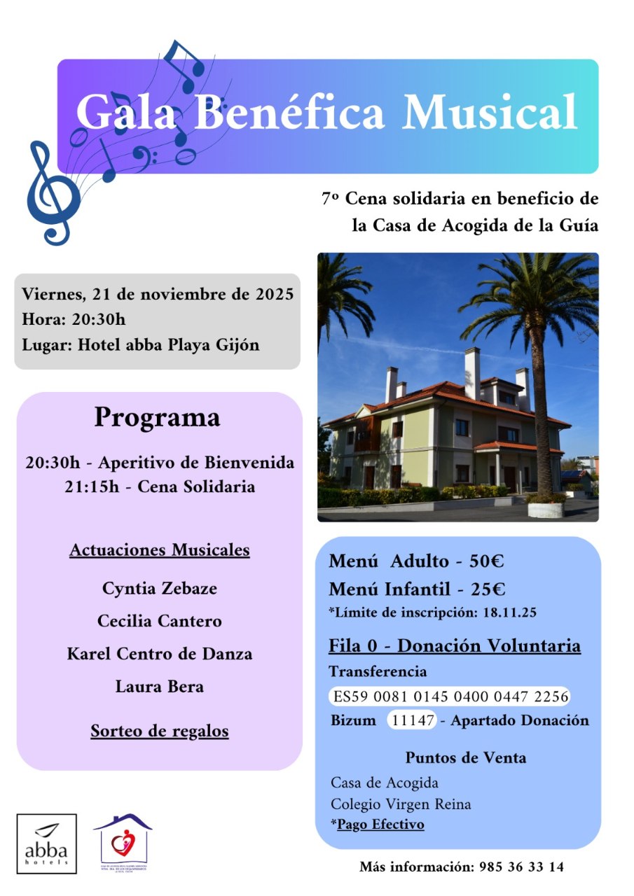 Cartel de la VII Cena Solidaria de 2025: fecha, programa, actuaciones, precios y Fila 0.